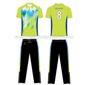 Mikro Polyester Fabric Suchý Fit Vlastné Sublimated Cricket Jersey Športové Jersey